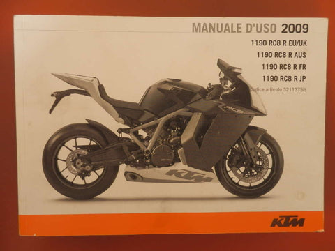 Manuale d'uso e manutenzione KTM 1190 RC8 R 2009