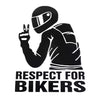 ADESIVO ''RESPECT FOR BIKERS ''