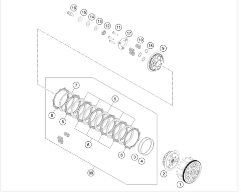 DISCO FRIZIONE ACCIAIO KTM 390 DUKE/RC 15/24 - 390 ADV 20/24