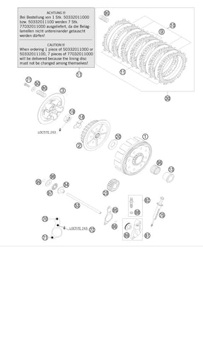 DISCO FRIZIONE ALLUMINIO 1,5 MM KTM 125/200 SX/EXC 06/08