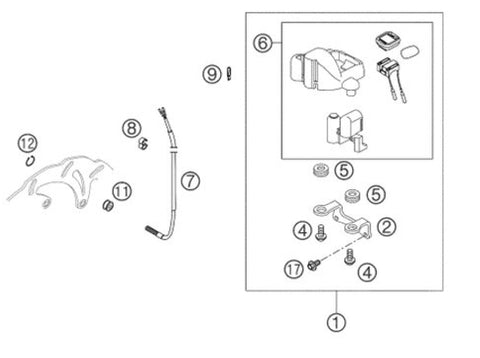 STAFFA SUPPORTO TACHIMETRO KTM EXC 99/02