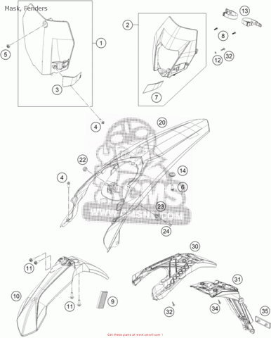 GUIDA TUBO FRENO KTM SX/EXC 14/16