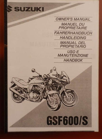 Manuale d'uso e manutenzione SUZUKI GSF600/S